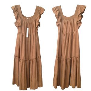 Mustard Seed Anthropologie Dress Womens Tan Baige S Sleeveless Boho Sz M